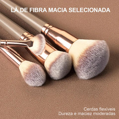 Kit 15 Pincéis Especiais - Rose Gold