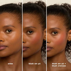 Blush Cremoso em pó - Coral Duo 10,2g | Océane