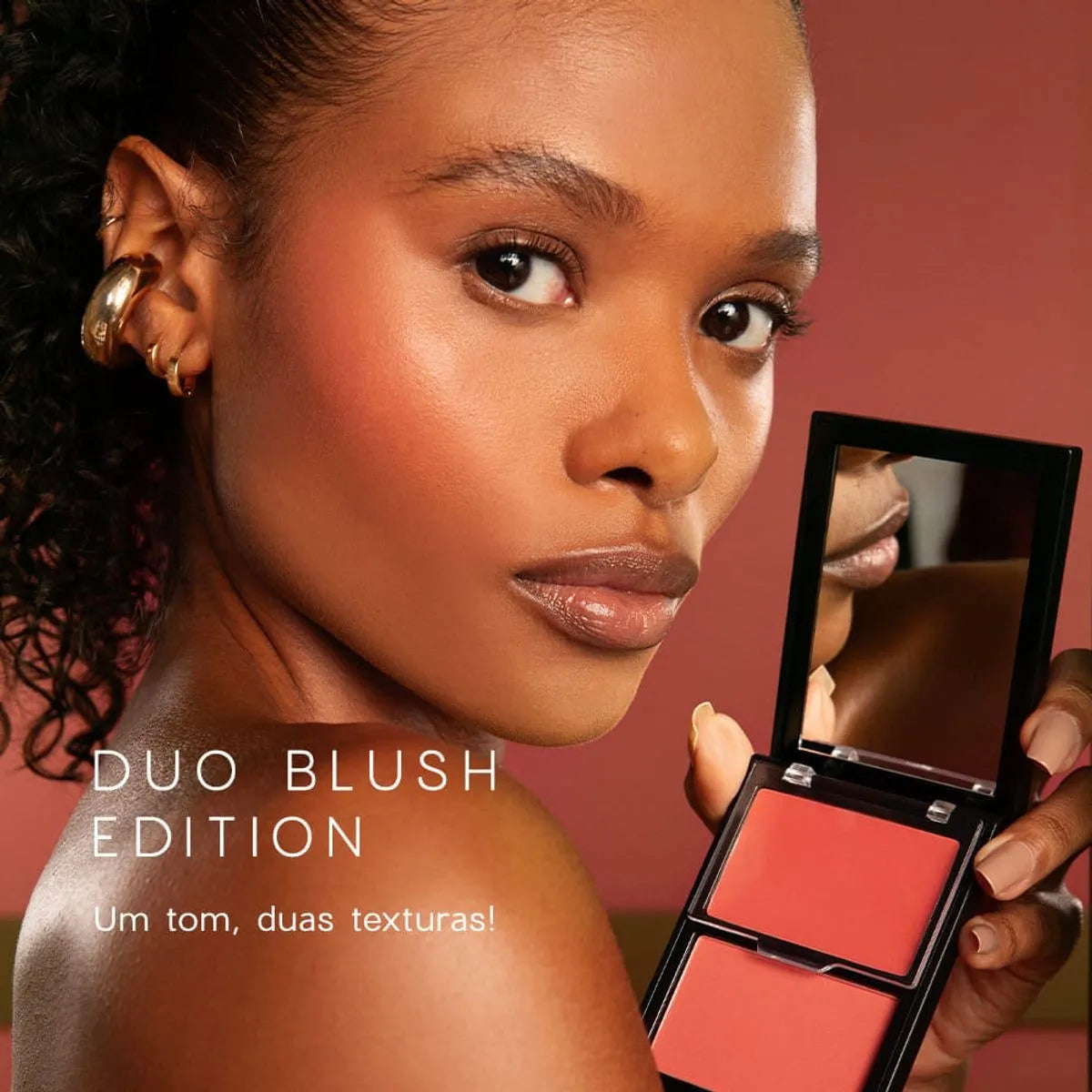 Blush Cremoso em pó - Coral Duo 10,2g | Océane