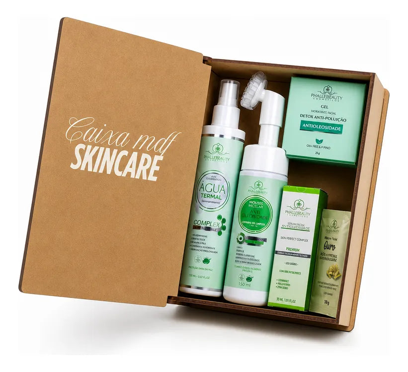Kit Skincare Antiacne para Controle da Oleosidade e Limpeza Profunda