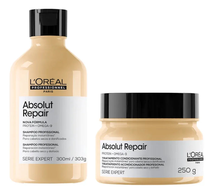 Kit Absolut Repair Shampoo 300ml + Máscara 250g – L'Oréal Professionnel