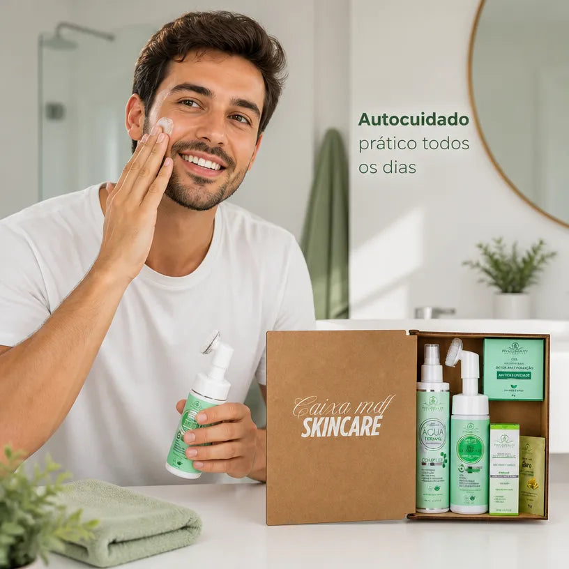 Kit Skincare Antiacne para Controle da Oleosidade e Limpeza Profunda