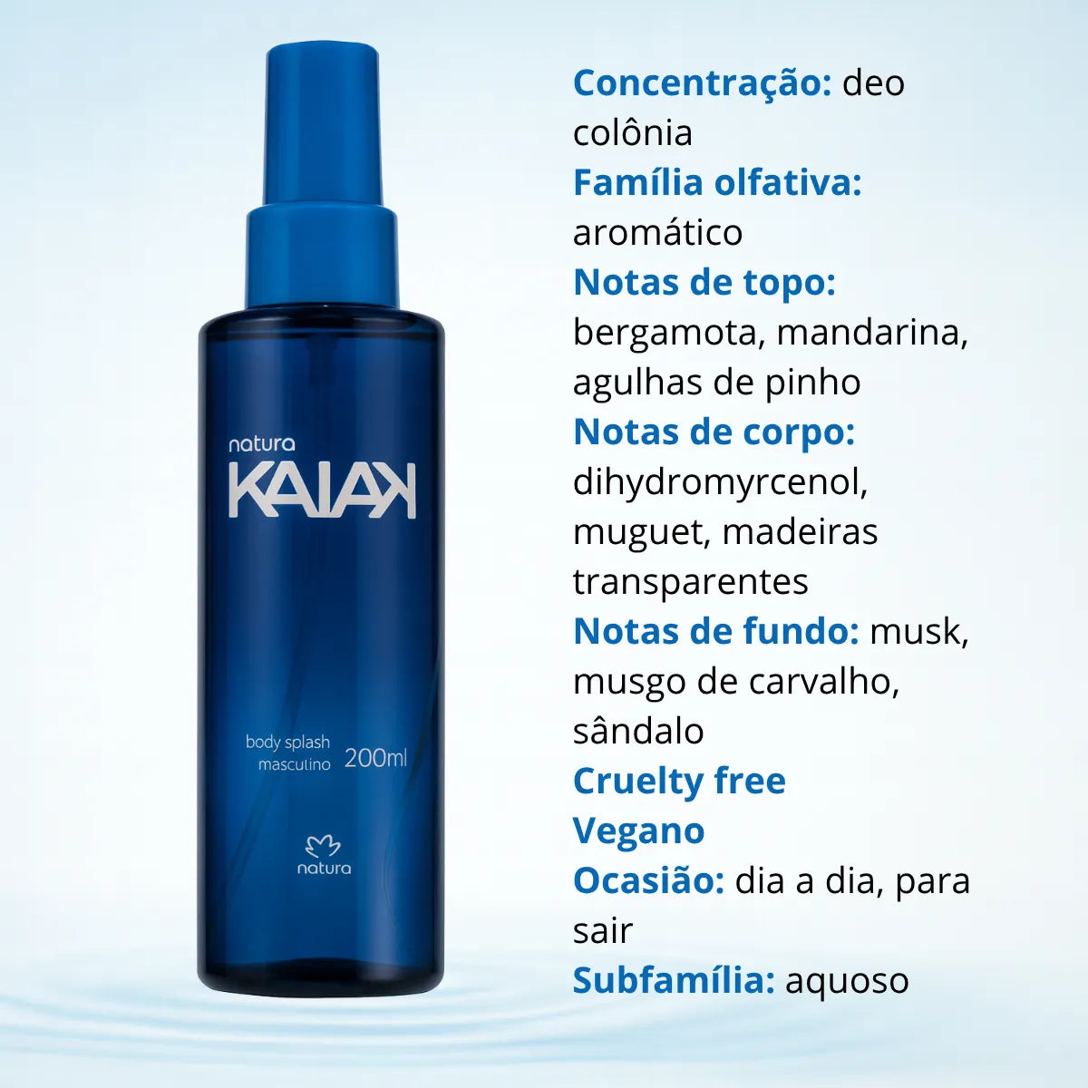 Body Splash Kaiak Masculino - 200ml | Natura
