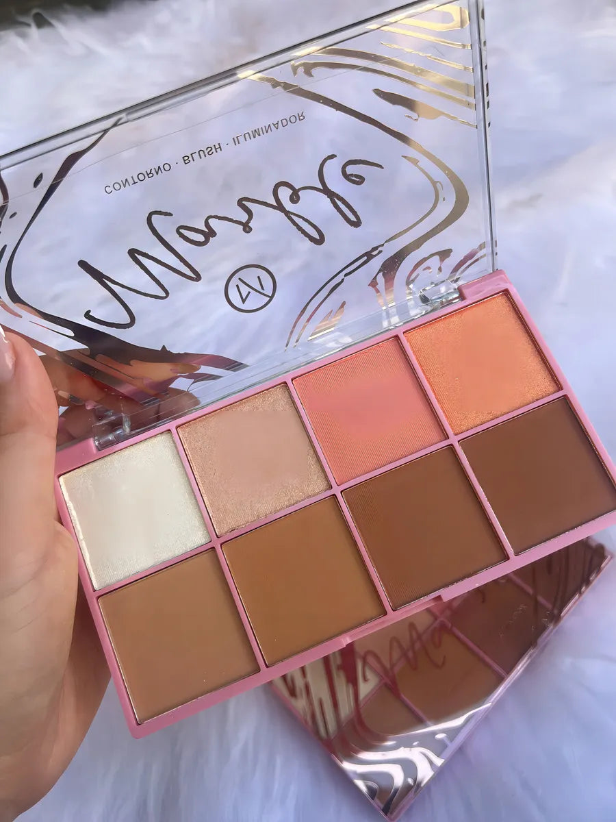 Blush, paleta de contorno & Iluminador em Pó - My8313