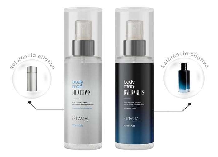 Kit Body Splash Masculino | Midtown + Barbarius - 200ml