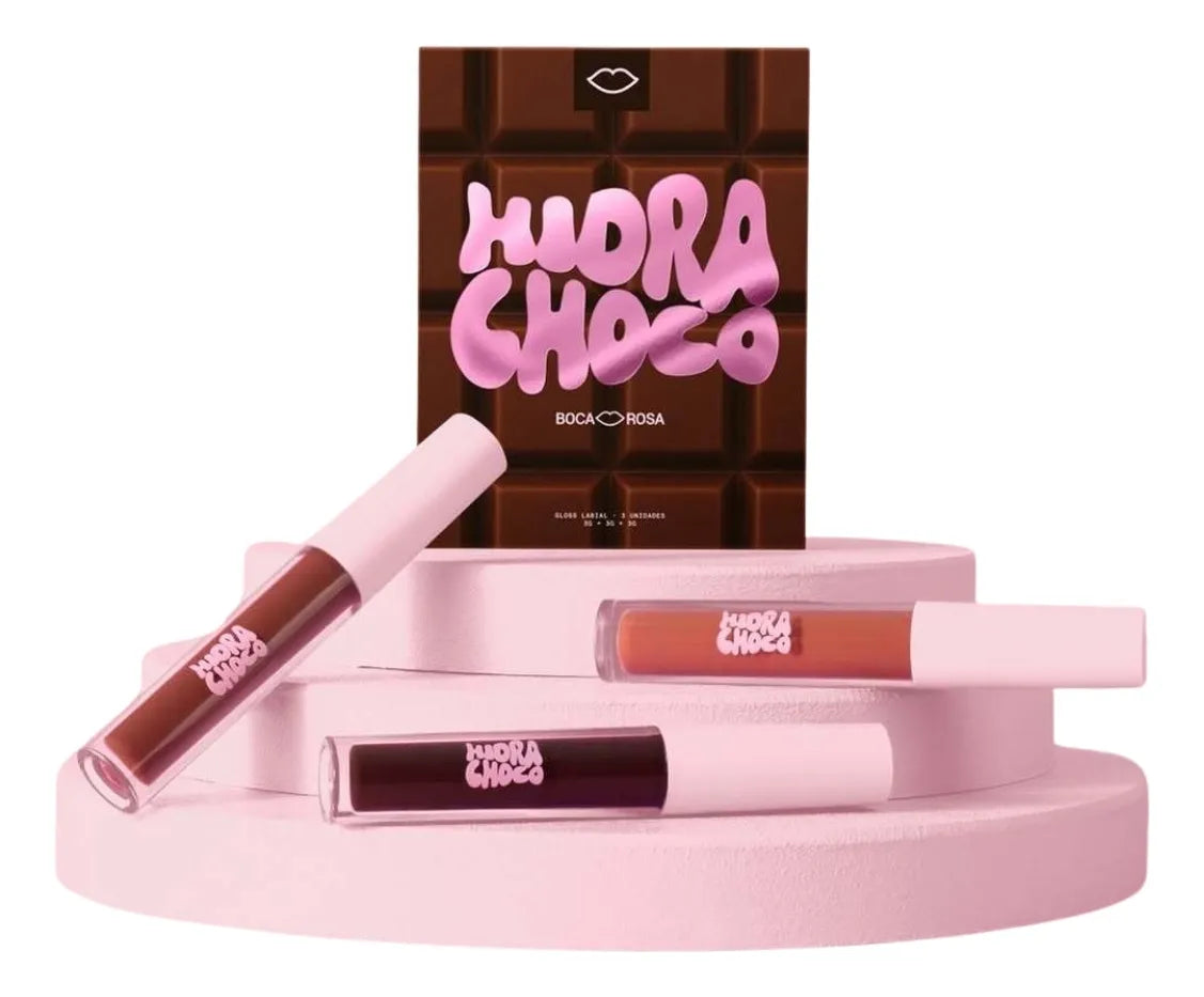 Kit Gloss HidraChoco | Boca Rosa