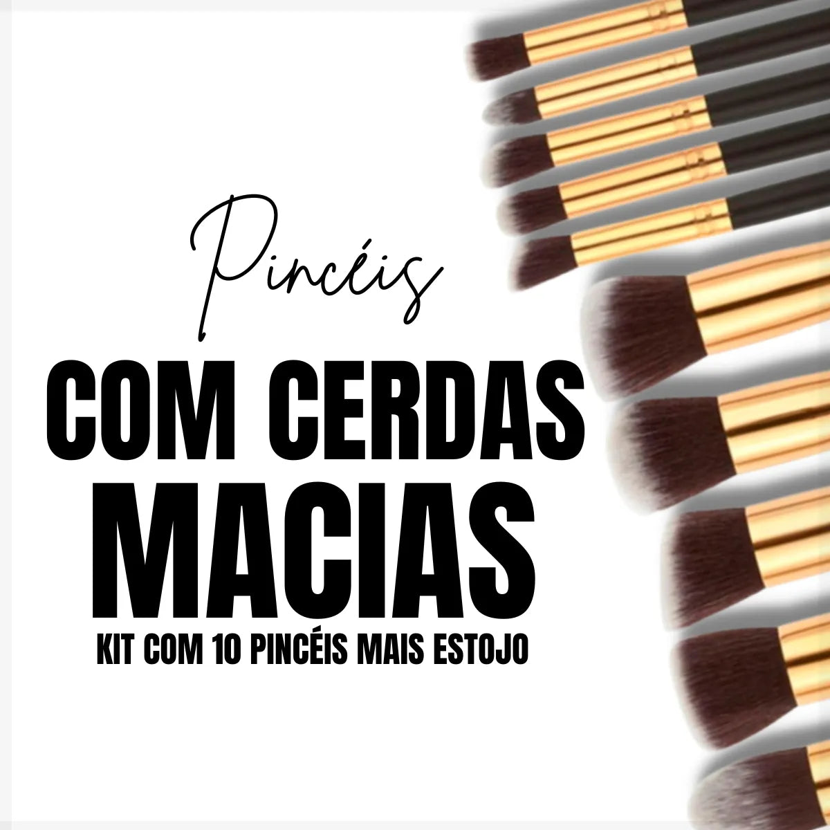 Kit Precision - 10 Pincéis Profissionais