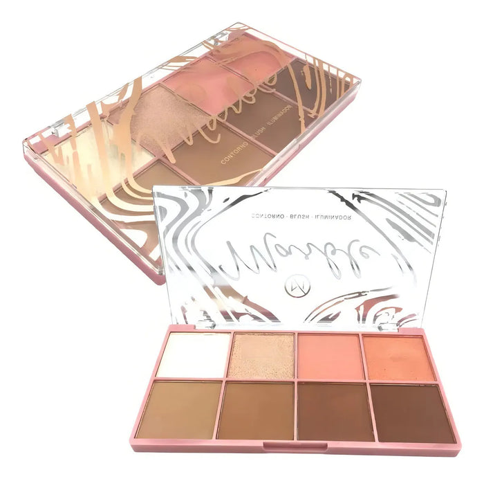 Blush, paleta de contorno & Iluminador em Pó - My8313