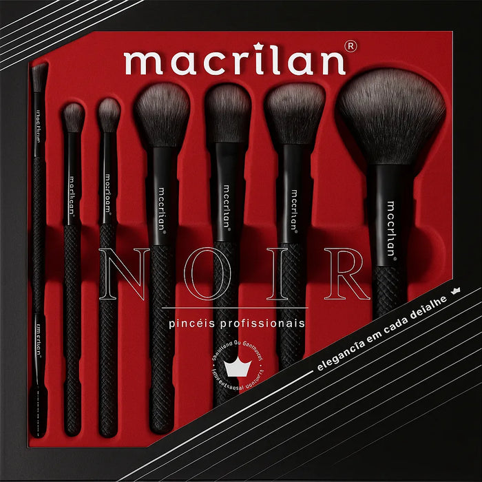 Kit 7 Pincéis Profissionais Noir ED009 - Macrilan