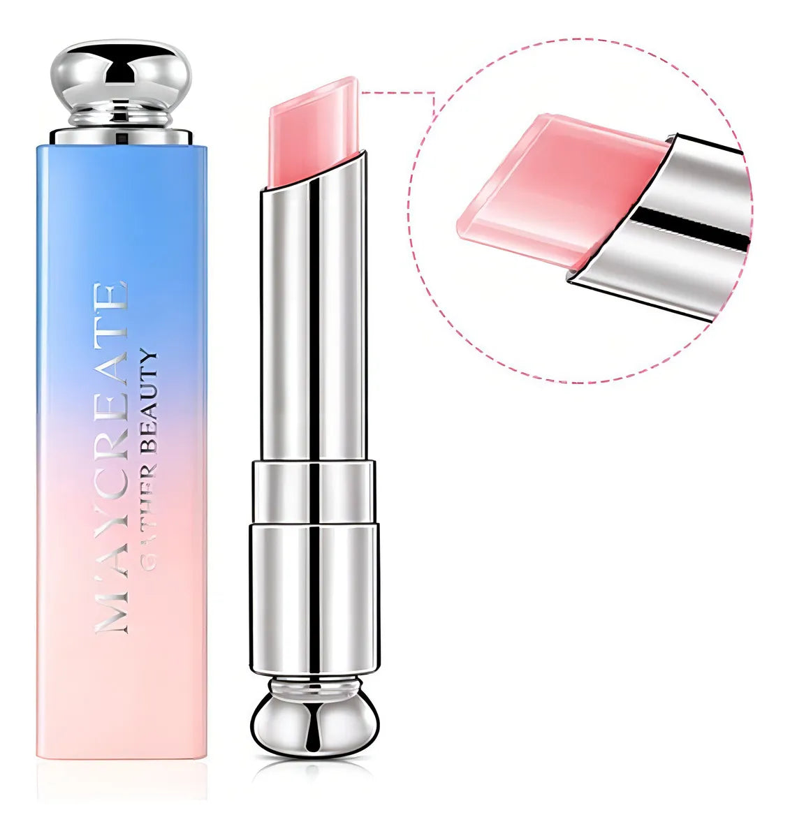 Batom Longa Duração com Acabamento Acetinado - Cor Rosa | M’aycreate