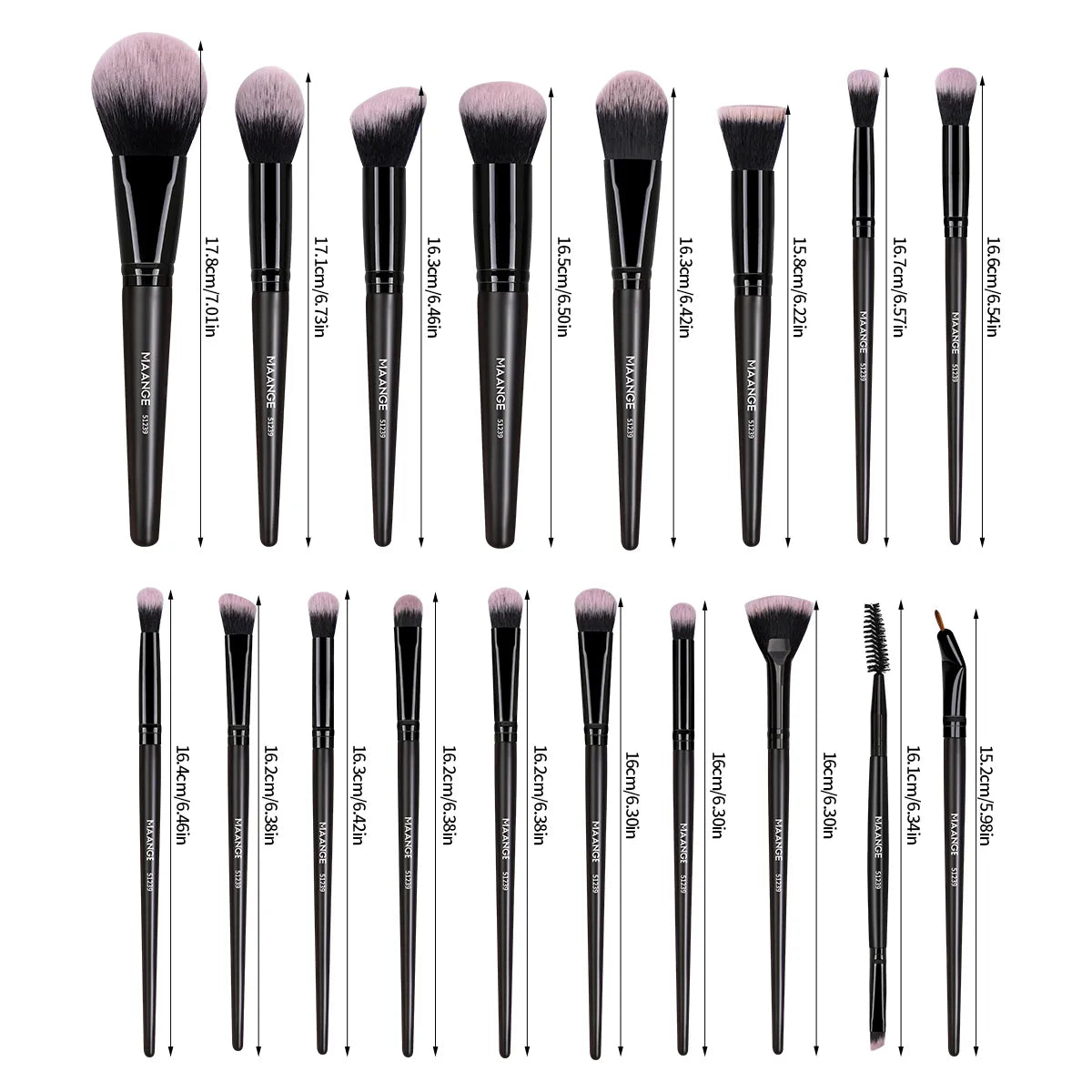 Kit Completo com 18 Pincéis Profissionais