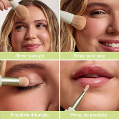 Kit de Pincéis - 4 em 1 Multifuncional Essencial