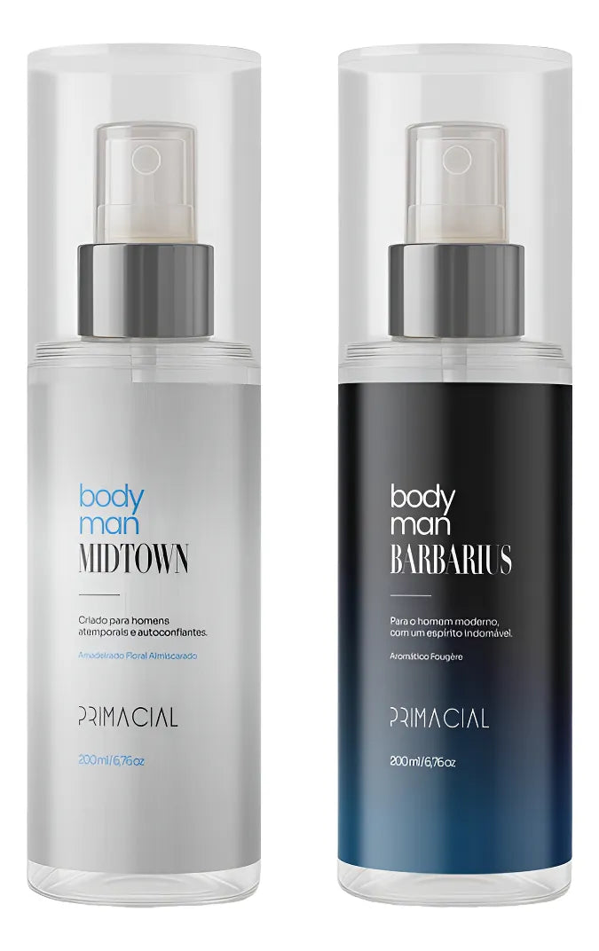 Kit Body Splash Masculino | Midtown + Barbarius - 200ml
