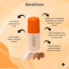Base Líquida Matte Cover Up - 35ml | Mari Maria