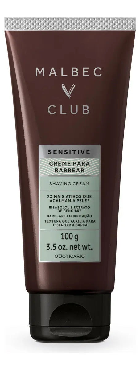 Creme Para Barbear Malbec Club Sensitive 100g - O Boticário