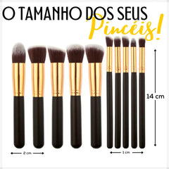 Kit Precision - 10 Pincéis Profissionais