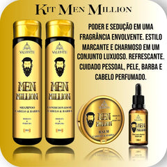 Kit Men Valente | Shampo, Condicionador, Balm, Óleo p/ Barba